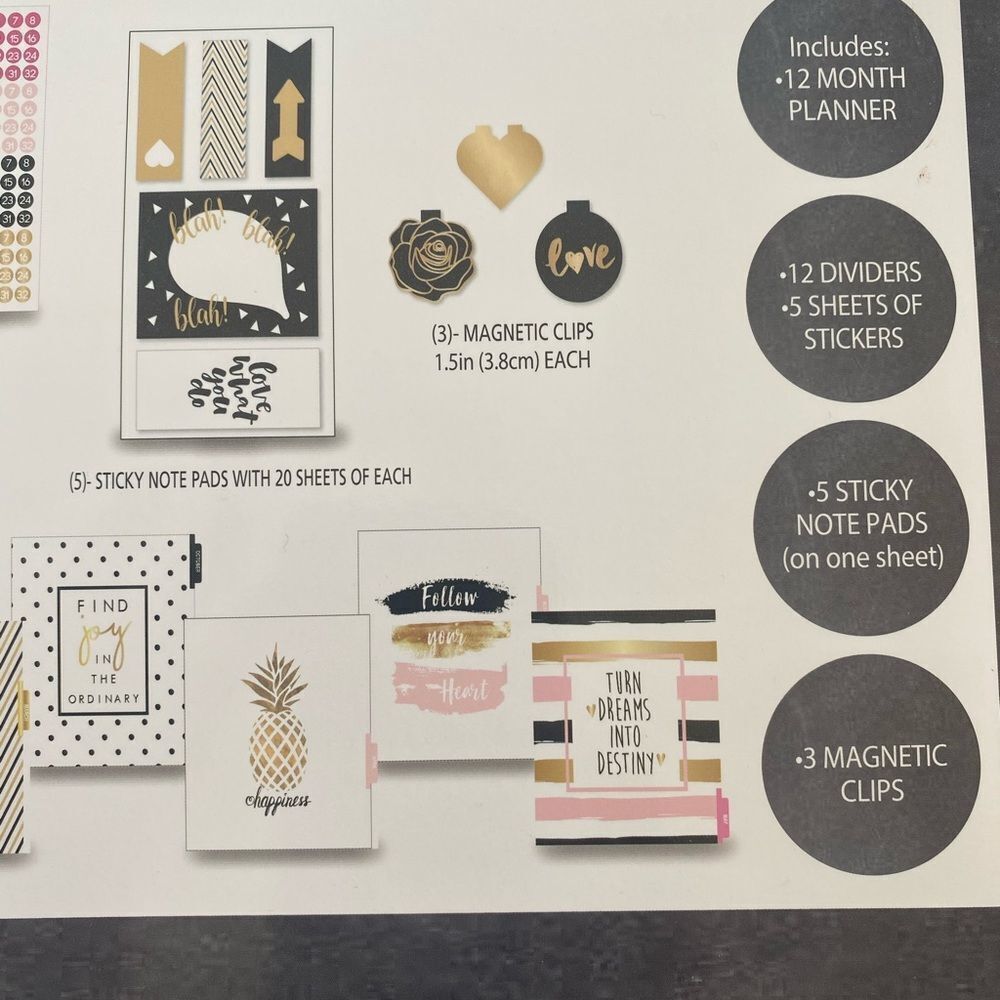 ✨🌸📆 ADORABLE 12 month planner kit✨ You go girl!✨ - Picture 7 of 12